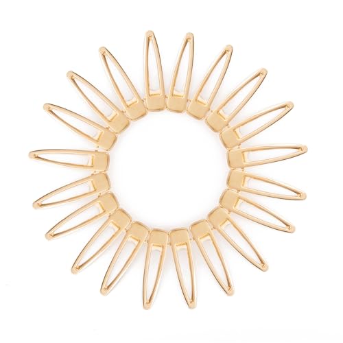 Barrettes à cheveux dorées de 6,5 cm pour cheveux bouclés