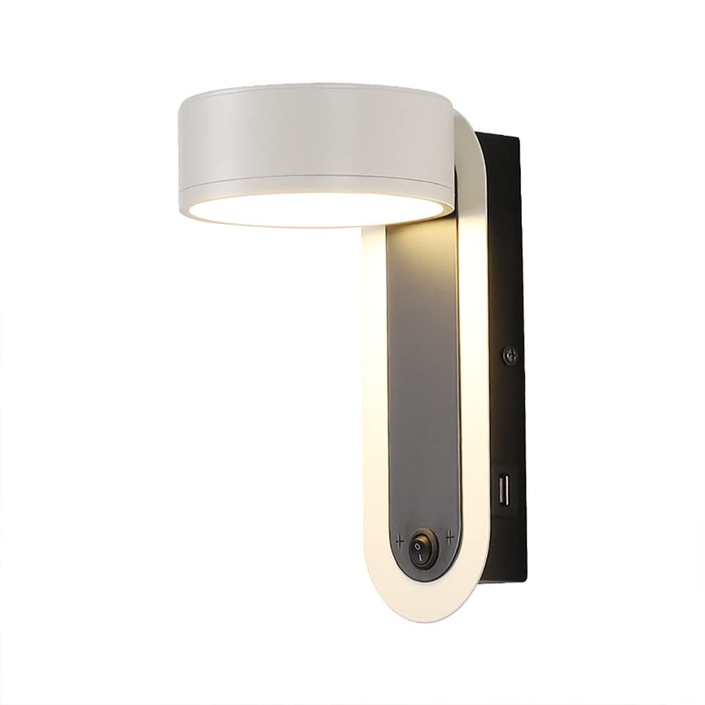 SXECAEPS Wall Lamps Sconces Light Indoor Led 6w 3000k Warm White Aluminium Rotatable Modern Decorative Sconce for Living Room Bedroom Hallway Corridor