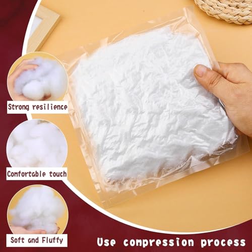 Image of BUTUZE 60g /2.1oz Polyfill Stuffing Fiber Fill, Premium Fiberfill for Craft, High Resilience Crochet Stuffing, Small Amount Stuffing for Stuffed Animals, Cotton Batting - Small Package