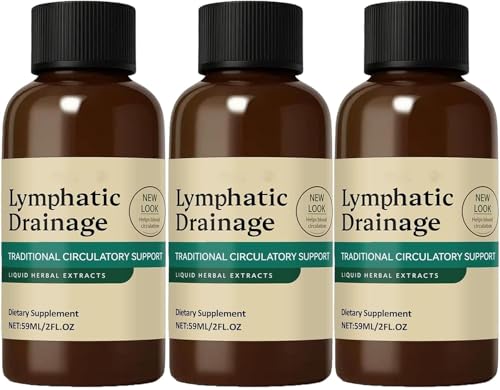 NutriMuse Lot de 3 gouttes de drainage lymphatique PurezaDrops Huile de désintoxication lymphatique Réduit naturellement les gonflements du visage et du corps, nettoie le système lymphatique pour les