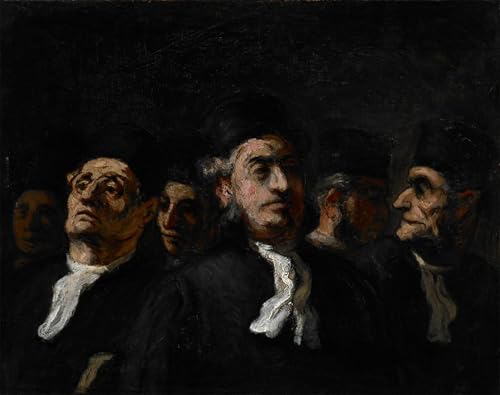 Affiche Toile Rencontre des Avocats Honoré Daumier pour décoration murale 60x90cm