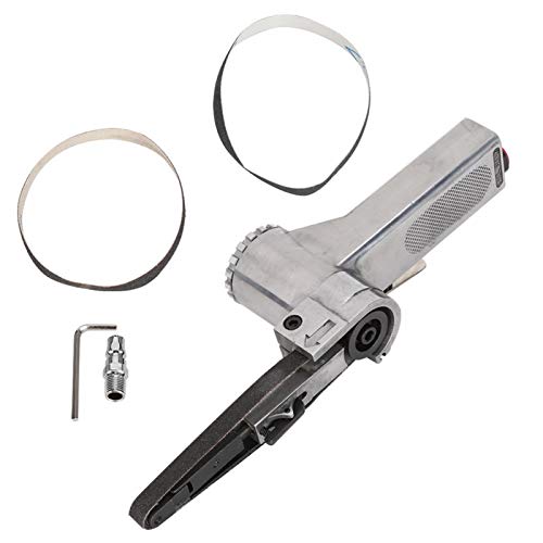Jenngaoo 330mm Air Belt Sander Grinder, 38 x 13 inch with 2Pcs File Belts,1Pcs Inlet Port, 1Pcs Wrench Sanding Grinding Machine for Polishing Plastic Aluminium Iron Steel and Metal