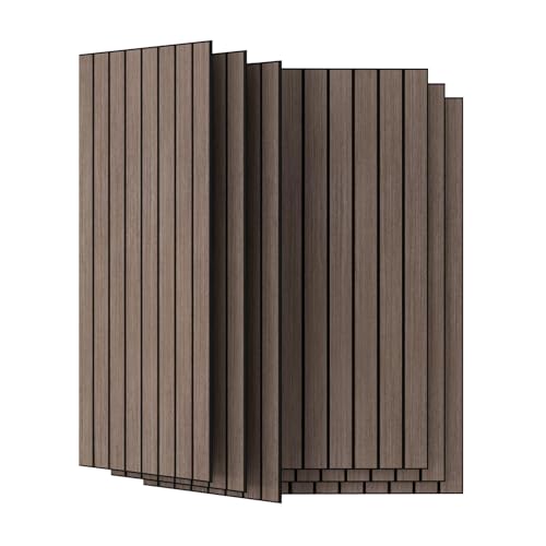 UMIACOUSTICS 6 pcs Acoustic Wall Panels 47.2x23.6 in Walnut