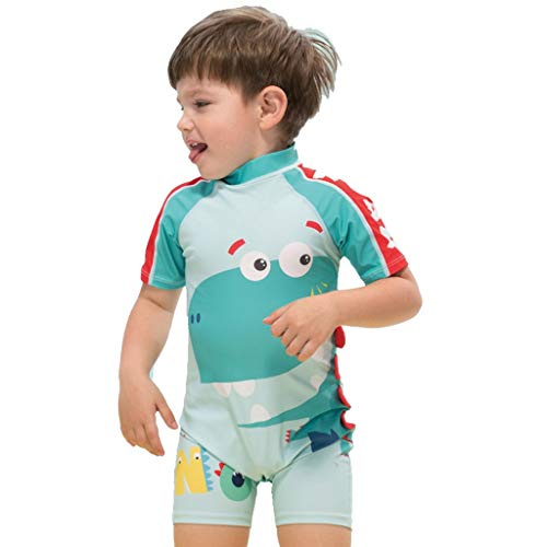 Preisvergleich Produktbild GCX Badeanzug für Jungen, Dinosaurier, Sonnenschutz, Einteiler, Papier, 90- 105 cm