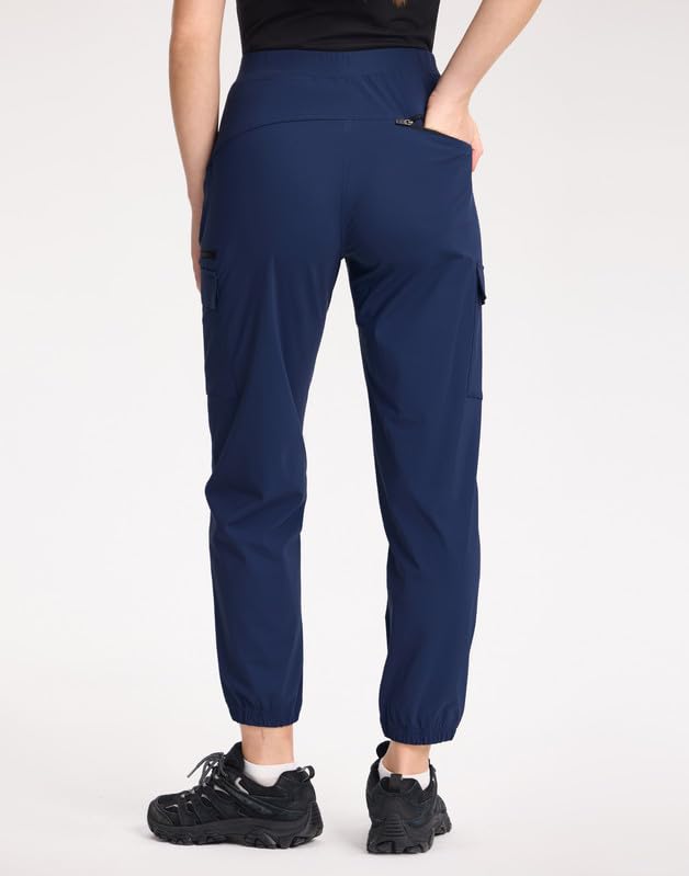 Pioneer Camp Pantalon de jogging 7/8 pour femme, pantalon de randonnée, protection solaire UPF100+ et antistatique, alpinisme, voyage, entraînement, excursion, vêtements de tous les jours, golf