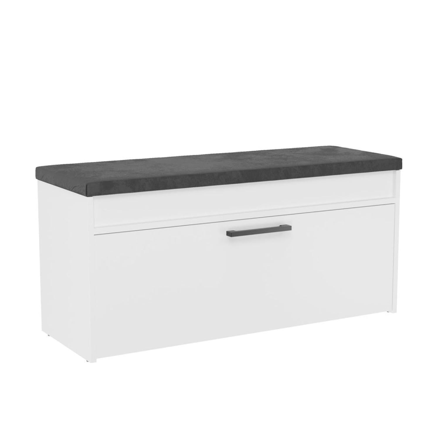 WHATSIZE ENTERPRISE – Parma – Versatile Wooden Storage Chest - A Minimalist Cabinet with 2 Shoe Drawers & Extra Top Compartment - Furniture to Complement Modern Décor - White