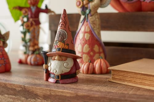 Enesco Jim Shore Heartwood Creek Fall Harvest Pilgrim Gnome Figurine, 5 Inch, Multicolor