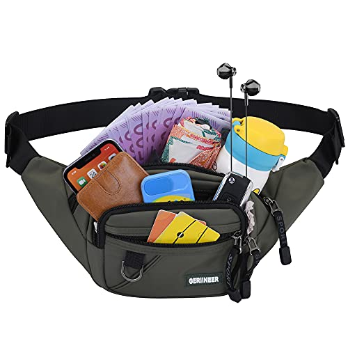 GERIINEER Bumbags Fanny Pack voor dames en heren, waterdichte heuptas met 5 zakken met ritssluiting voor hondenwandelen, wandelen, wandelen, reizen en outdoor-activiteiten - Image 7