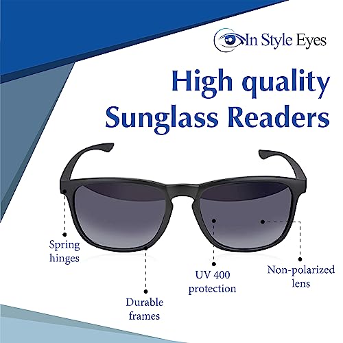 In Style Eyes Notable Classic Bifocal Reading Sunglasses - Full-rimmed, Large Frame Bifocal Readers - Non-Polarized Lens3