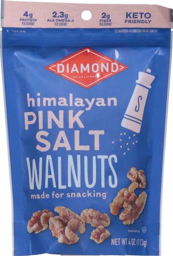 Image of Diamond of California Himalayan Pink Salt Walnut Snack Nuts, 4 oz. (Pack of 4)
