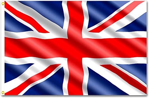 Grand drapeau Union Jack 2,4 x 1,5 m – Œillets en laiton à double couture – Drapeau de la Grande-Bretagne pour fête royale britannique, pub, barbecue, extérieur Grand drapeau Union Jack 2,4 x 1,5 m – Œillets en laiton à double couture – Drapeau de la Grande-Bretagne pour fête royale britannique, pub, barbecue, extérieur