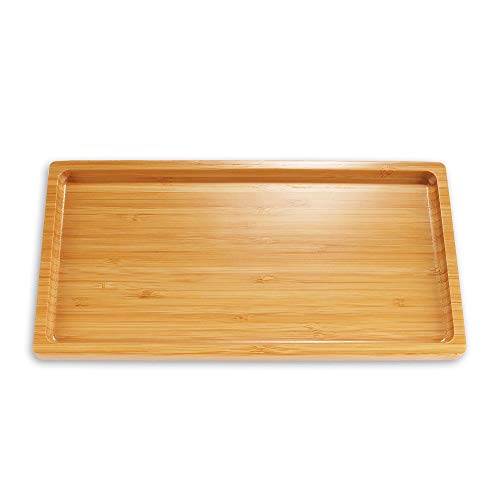 Flash Sale Buy 1 get 1 BambooMN Organic Bamboo Tea Serving Tray - Rounded Edges - 11"x5.5"x0.6" - 1 Piece