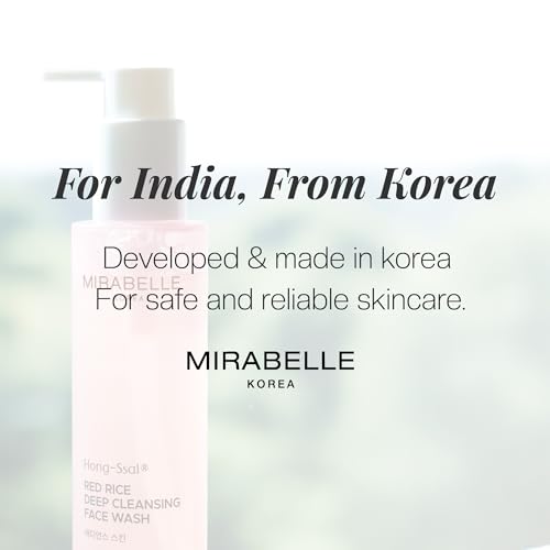 Image of Mirabelle Korea Red Rice Deep Cleansing Face Wash for Glowing Skin 150 ML | Face Cleanser for Women & men | Korean Skin Care