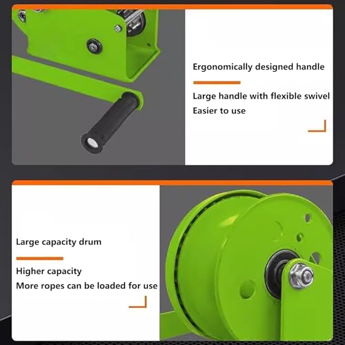 Winche manual para remolque 500kg/1100lb bi-direccional miniatura 7