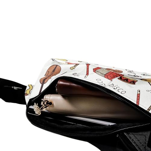 Sac à dos à bandoulière pour saxophone et instruments imprimés multicolore
