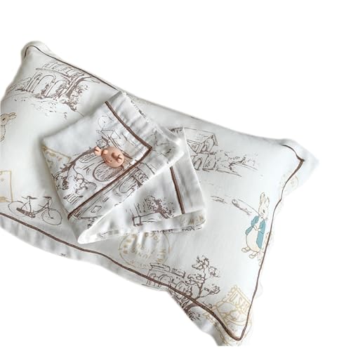 JUMUAO Baby Kopfkissenbezug Braun 40x60 cm