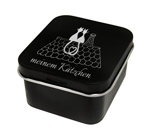 International Connection Geschenkbox Metall schwarz Ihre Wunschgravur Schmuckverpackung Cover
