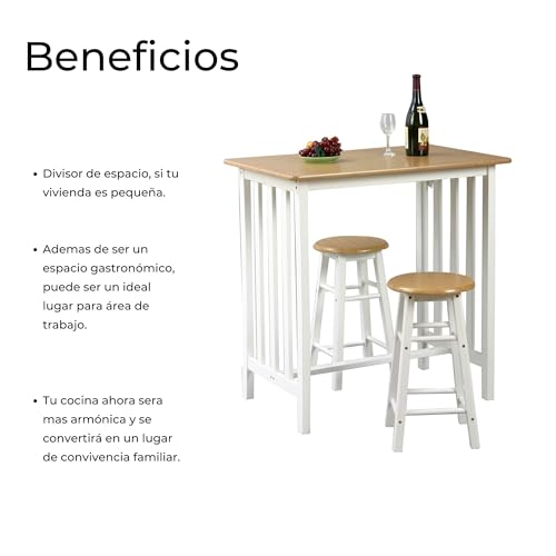 Mejores precios y opiniones de Desayunador 2 sillas Top cinco. 17 Imagen adicional