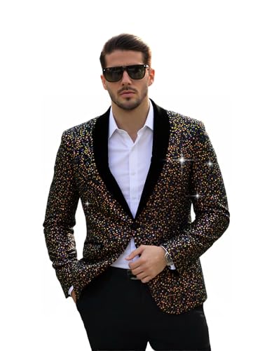 Men Adult Fashion Sequin Blazer Suit Disco Prom Shiny Jacket Use for Wedding Dinner Party Stage Banquet3