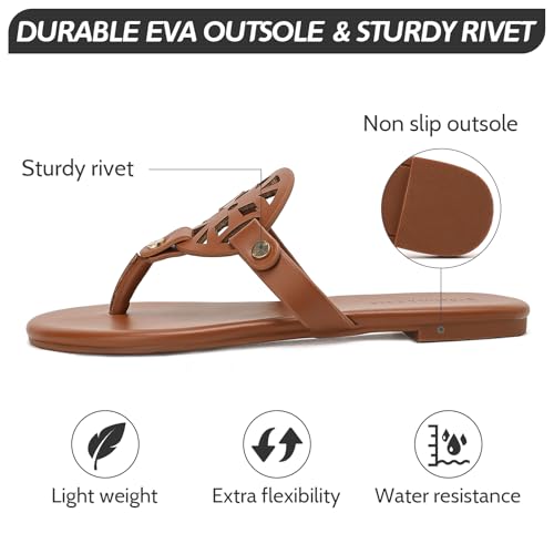 Stratuxx Kaze Flip Flops for Women with Memory Foam, Women's Flat Sandals Dressy Slide Sandals Comfortable Slippers for Women3