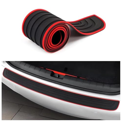WYLH Car Rear Bumper Protector Guard for Volkswagen Golf 7 MK7 MK 7.5 GTI GTD R Rline 2012-2017, Auto Anti-Scratch Collosion Rubber Trunk Door Entry Guards Black Rubber Scratch,104 x 9 cm