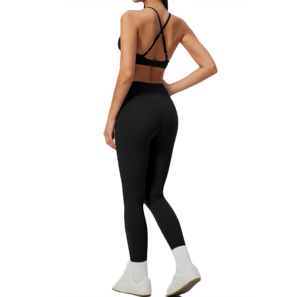 Reggiseno Sport Coppa Triangolare + Leggings Yoga Vita Alta
