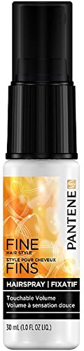 Pantene Pro-V Fine Hair Touchable Volume Flexible Hold Hairspray, Travel Size 1 oz (Pack of 2)