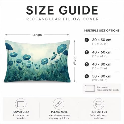 Housse de coussin extérieur imperméable 40x80cm lot de 2 rectangle - 8