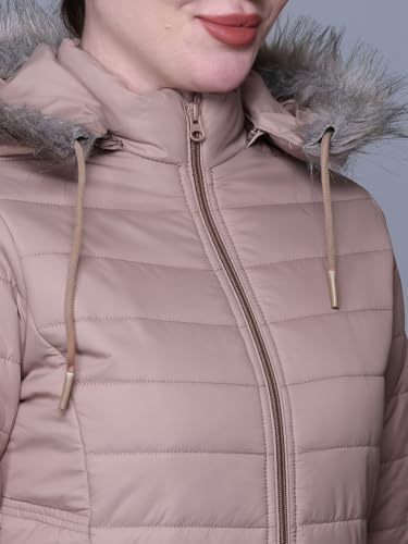 Image of RARE TIMES Women's Stylish Solid Full Sleeves Jacket | Winter Wear Quilted Jacket for Travelling | Regulaer Fit Puffer Jacket For Women