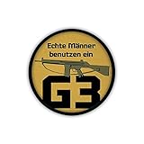 bundeswehr g3 eingelagert Patch / Aufnäher - Männer benutzen ein G3 Fun Moral Bundeswehr Humor Sturmgewehr Gewehr Waffe Standardgewehr 7,62mm Knarre Gun Army Heer #19560