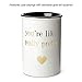 Tri-coastal Design Ceramic Makeup Brush Holder Storage You're Like Really Pretty Cosmetic Organizer for Make Up Brushes and Accessories - Round White Cosmetics Cup for Bathroom Vanity Countertop