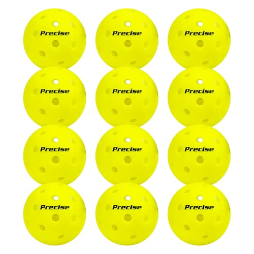Image of PRECISE A40 - Outdoor Pickleball Balls | 40 Precision Holes for Stable Flight, USAPA Approved, Durable Construction Resists Wear, Available in Green or Yellow