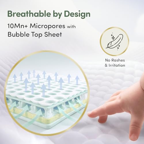 Image of Mylo Baby AirPrime Premium Diaper Pants Medium (M) Size (7-12 kgs) (26 Count) Leak Proof | Ultra-Thin & Breathable | Up to 12 Hours Protection | No Rashes (26 Count, Pack of 2)