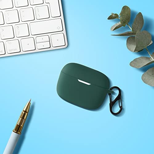 kwmobile Etui kompatybilne z JBL Tune 230 NC TWS / T230NC etui - etui na słuchawki - etui silikonowe TPU - etui ochronne w kolorze ciemnozielonym