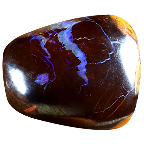 Opale boulder naturelle multicolore de Koroit 16x14mm pour création de bijou