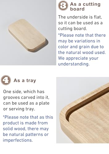 Tabla de cortar rectangular de madera 15.4 x 8.5 cm miniatura 3