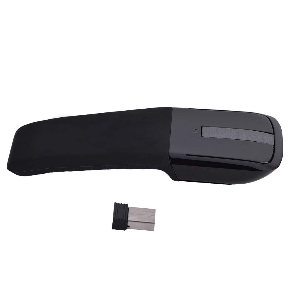 Vikye Mouse Bluetooth Arc Touch Pieghevole da 2,4 GHz Con Ricevitore USB per PC, Laptop, Smart TV (Nero)