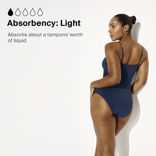 KNIX Leakproof Classic One Piece Period Swimsuit - Period Swimwear for Women - UPF 50+ Fabric3
