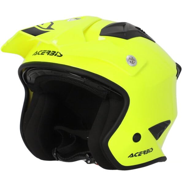 Cascos Acerbis Jet Aria Trial 2206 Amarillo Fluor Brillante Talla L