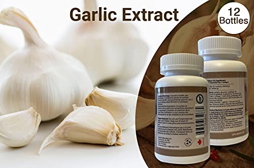 Garlic Extract 5000Mg 200 Count Bottle Of Softgels [12 Bottles] By Total Natural, Safe And Natural Cardiovascular Health Supplement For Men And Women, Gmp Premium Ingredients #TOP1