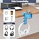 KDD 2-in-1 Headset Halterung Gaming mit Getränkehalter Tisch - Schwenkbar Kopfhörer Halter & Schreibtisch Kopfhörer Halterung für Kaffeetassen, Becher und Kopfhörer für Pc Gaming Zubehör（Blau）