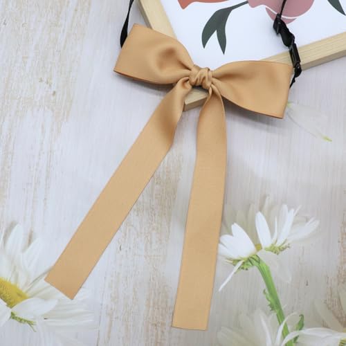 Image of Luckyvestir Western Bow Ties for Men Women, Black /Red Colonel Satin Ribbon String Bow Tie for Costume Uniform