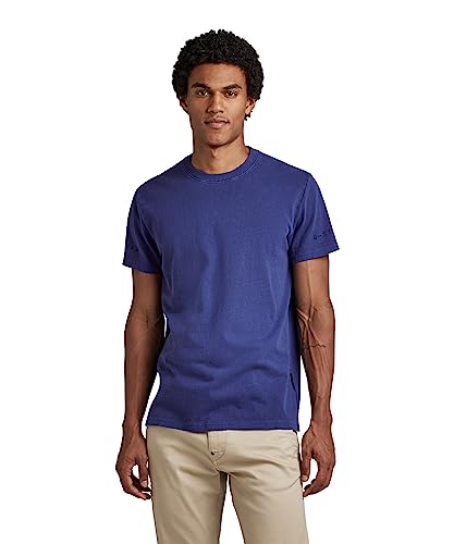 G-Star Raw Pigment Dye T-Shirt, Camisetas Para Hombre, Azul Ballpen Blue Gd D23157-C756-D066 , L