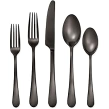 Hampton Forge Mirabella Satin Gunmetal Titanium 18/0 5Pc, 0.80 LB, Metallic