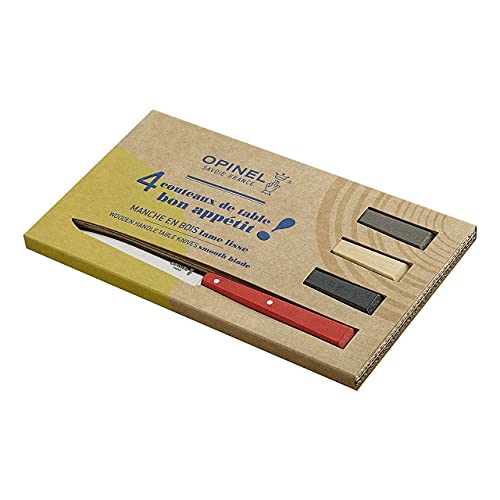 Opinel No. 125 4-Piece High Carbon Steel Table Knife Set