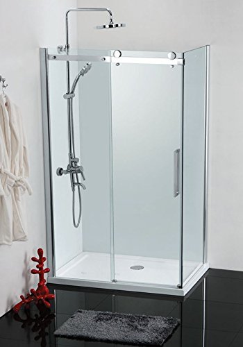 Sanotechnik Elegance Walk-In - Cabina de ducha (137 x 87 x 190 cm)