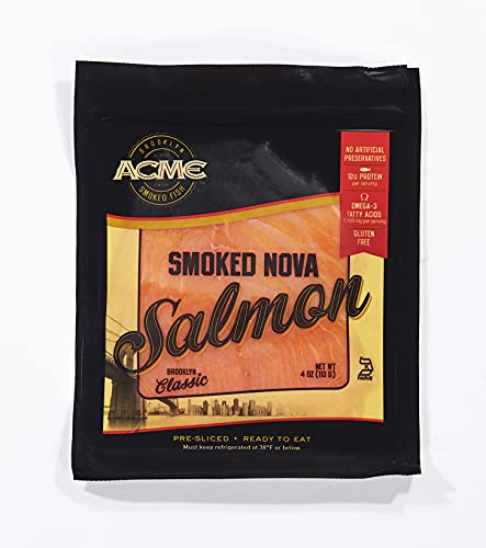 Acme, Nova Smoked Salmon, Pre-Sliced, 4 Oz #TOP10