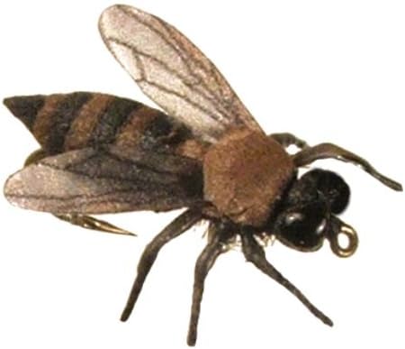 Miniatura 6 de Synth Bee & Wasp Moscas, paquete de 5 (chaqueta amarilla, abeja miel, abeja naranja, abeja abejorro y abejorro naranja) - Moscas sintéticas de pesca