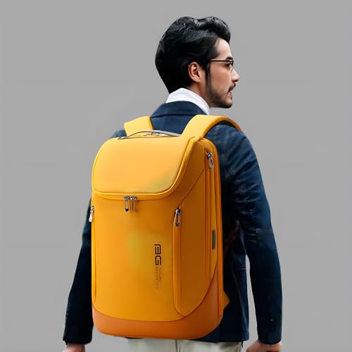 Image of Red Lemon BANGE Captain 30L Business Smart Waterproof Backpack fit Upto 15.6 Inch Laptop Backpack with USB&Type-C Charging Port,Travel Durable Backpack for Men and Women (Sporty Yellow)