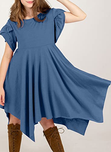 blibean Tween Girls Summer High Low Boho Dresses Size 4-15 Years4